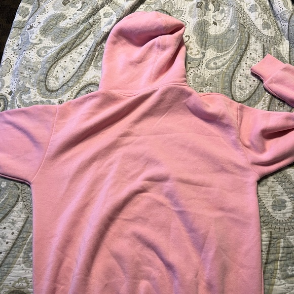 FOREVER 21 HOODIE, NO POCKETS, NOT WORN, BUBBLEGUM PINK, NO STRINGS, ELASTED - Picture 5 of 5